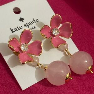 Kate Spade Pink Floral Drop Earrings